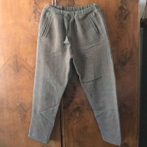 Hand woven cotton tweed ladies slacks